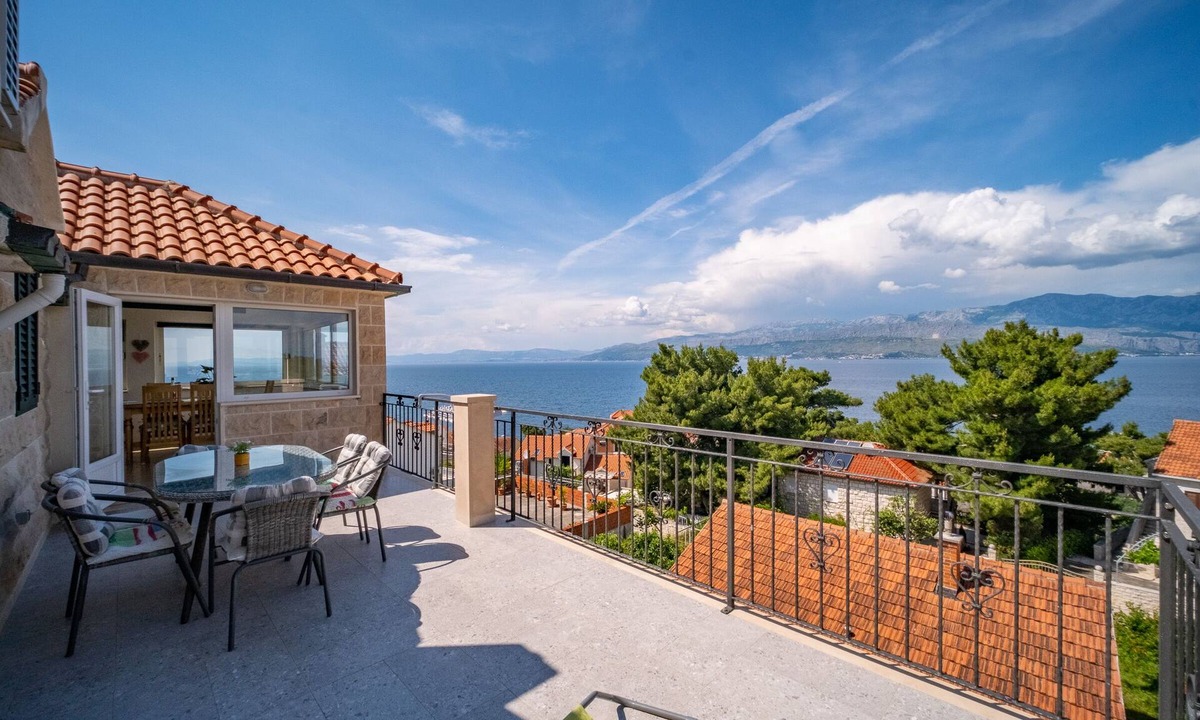 Postira Apartment | Adriatic Sea View Penthouse Apartment, Parking, WIFI, Private Terrace, 4 ACs
