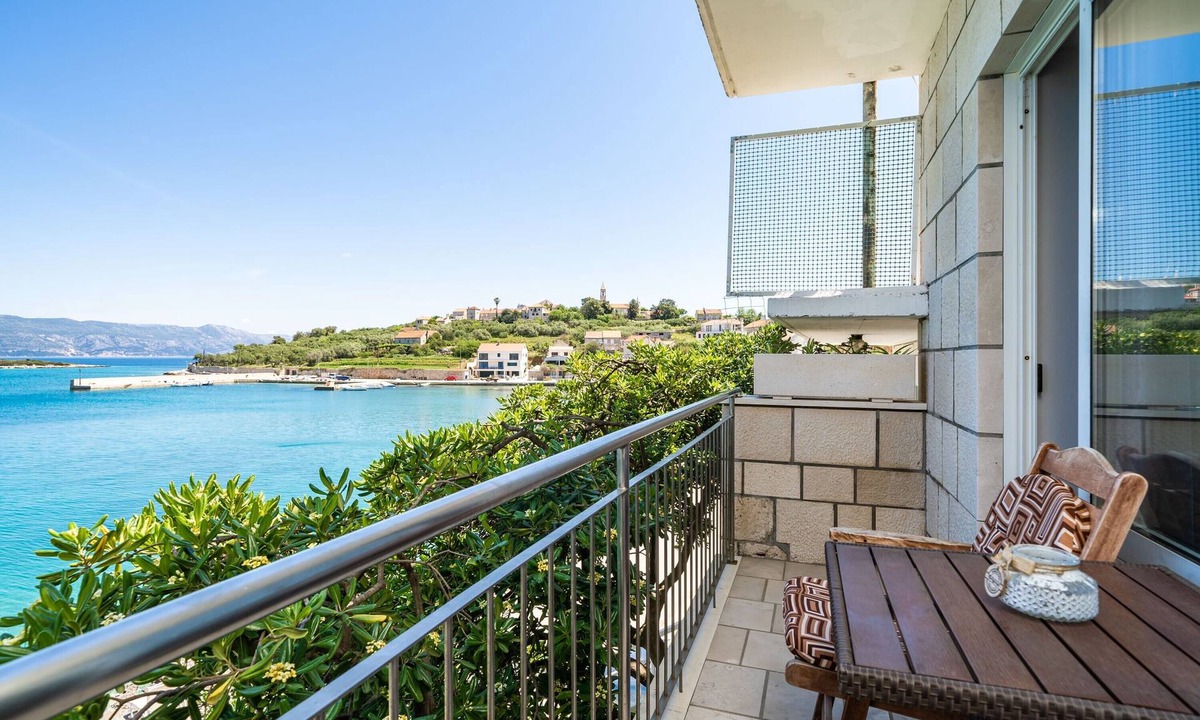 Lumbarda Apartment | Apartments Nikolina (LU) - Studio with Sea View (3 Adults)