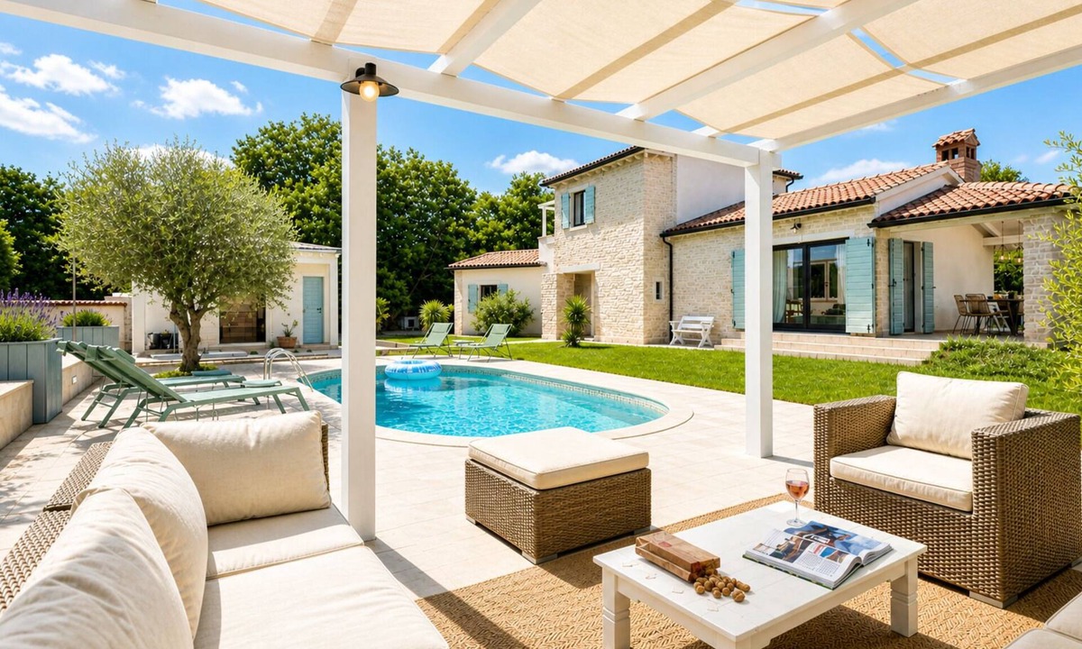 Jursici Villa | Dream house! Villa in the olive grove - pool, whirlpool, sauna & 9,000 square meters of privacy