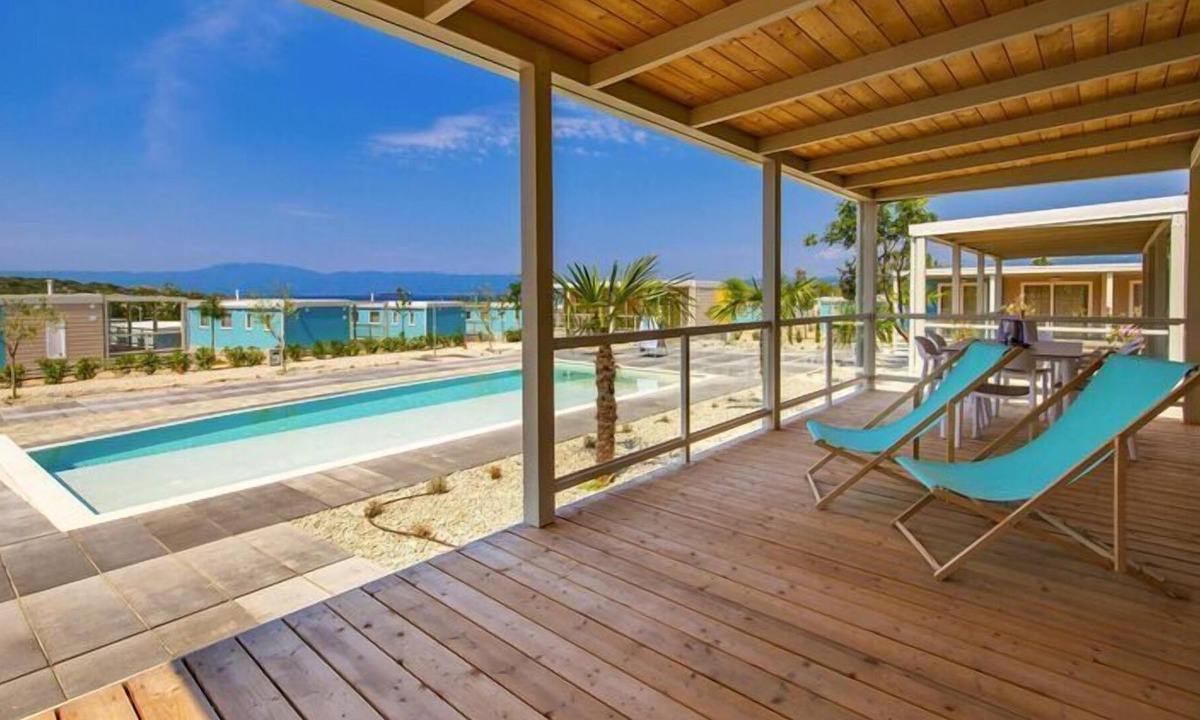 Omisalj House | Mobile Homes in Camping Omisalj, island Krk, with swimmingpool