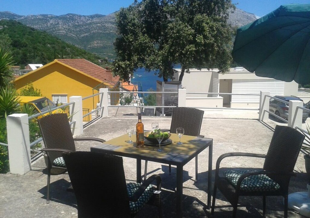 Zrnovo Apartment | One bedroom apartment with terrace and sea view Žrnovska Banja, Korčula (A-11510-a)