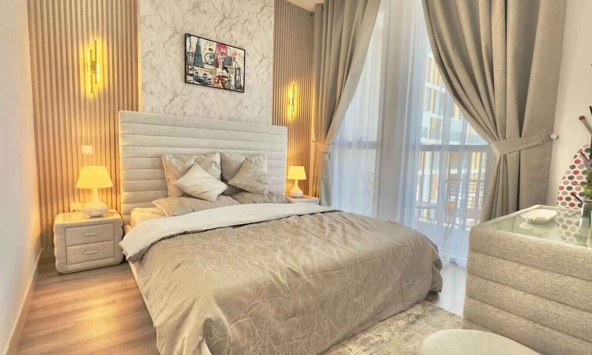 Dubai Production City Apartment | Sleek 1BR Getaway at Dania 1 with Inviting Balcony