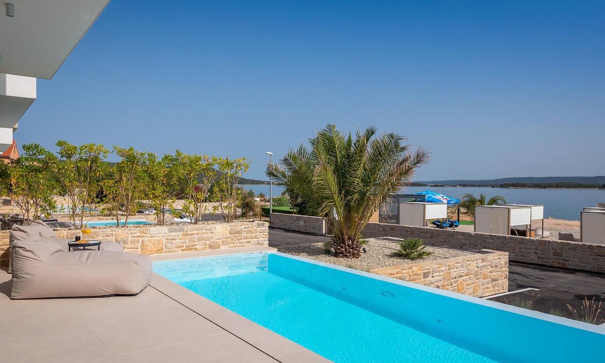 Kraj House | Stunning home in Tkon with private swimming pool, can be inside or outside