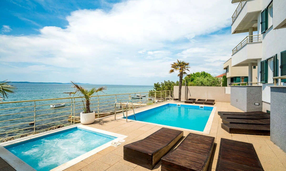 Kozino House | Stunning private villa for 12 guests with A/C, private pool, WIFI, hot tub, TV and patio