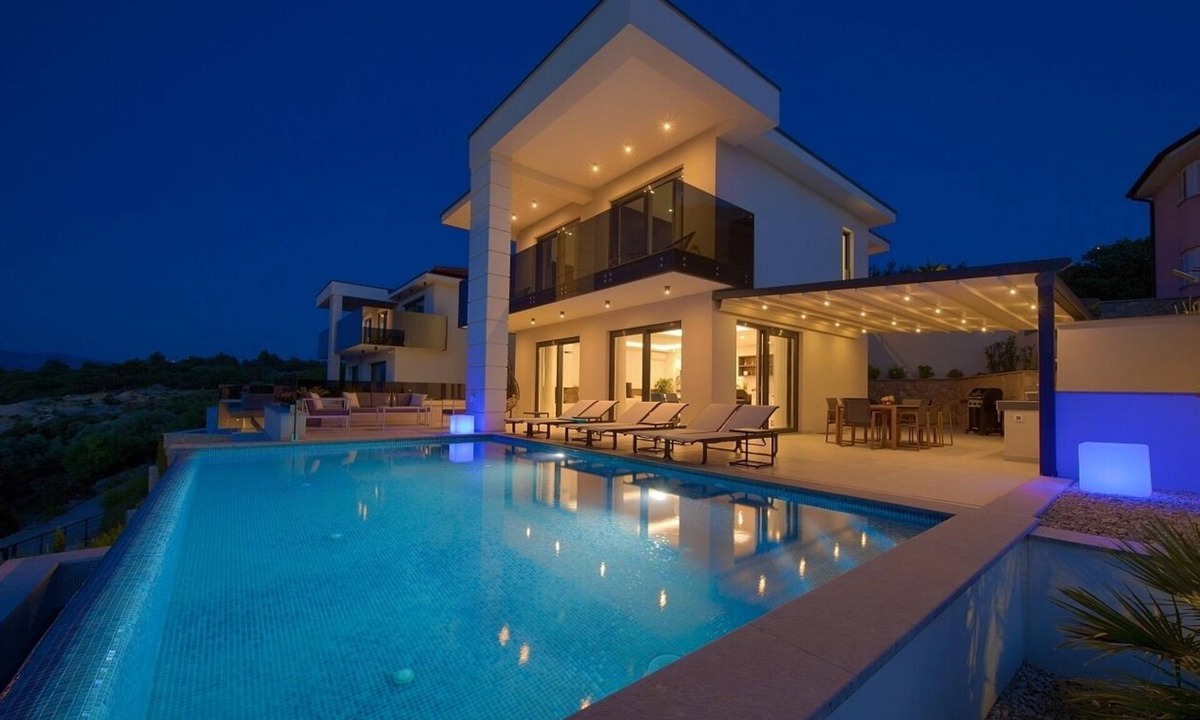 Vrbnik Villa | Villa MAJESTIC with an indoor and outdoor pool, sauna, and beautiful views