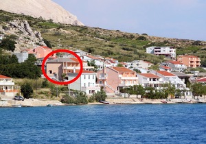 One bedroom apartment near beach Metajna, Pag (A-6522-g)