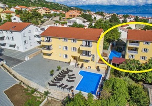 Two bedroom apartment with a swimming pool Baška, Krk (A-18733-h) in Baška
