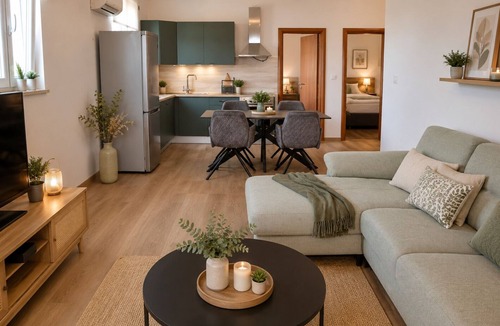 Vantacici Apartment | 4 star apartment in Malinska 150m from the beach with pool, dishwasher, wifi, air conditioning