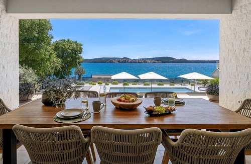 Seget Donji Villa | Beachfront Villa Luminara with 4 bedrooms, private pool, sauna
