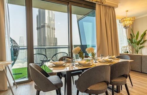 Downtown Dubai Apartment | Downtown 3BR Luxe, Burj & Fountain View Bliss Near Dubai Mall