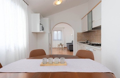 Cervar Apartment | Fantastic flat just 250 metres from the beach with sea views, pool, barbecue area, private parking space
