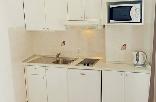 Baska Voda Apartment | Fantastic large covered sea view terrace - 3 min. walk to beach and center