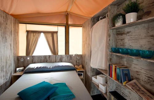 Zaton House | Glamping tent in Zaton Holiday Resort, with large pool area