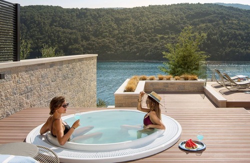 Duga Luka Villa | Luxury Seafront Villa Labin Palace II with Pool