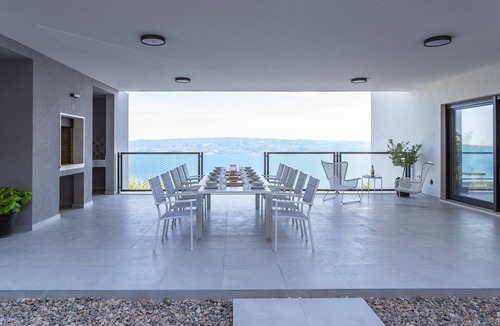 Jesenice Villa | Luxury Villa Ovation heated pool sea view, panoramic view, quiet area, family, stylish