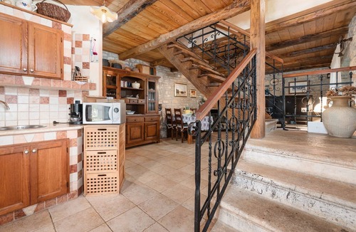 Vosteni House | Mediterranean stone house with private pool, sauna, sea view, summer kitchen