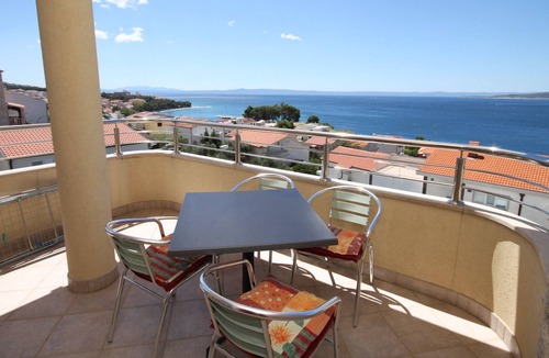 Baska Voda Apartment | One bedroom apartment with terrace and sea view Baška Voda, Makarska (A-6718-e)