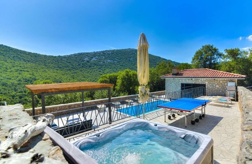 Ledenice House | Private Villa with hot tub, WIFI, private pool, A/C, TV, terrace, pets allowed, panoramic view