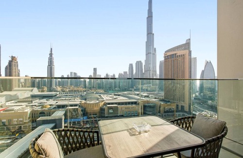 Za'abeel 2 Apartment | Refined 1BR Stay with Iconic Burj Views