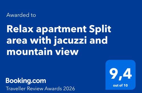 Srinjine Apartment | Relax apartment Split area with jacuzzi and mountain view