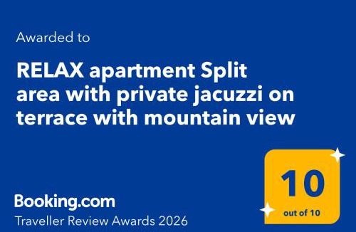 Srinjine Apartment | Romantic retreat private jacuzzi and mountain views Split area