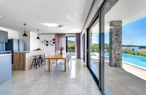 Primosten Burnji Villa | Seaview Villa Dolac with heated pool, a Hot tub, Finnish sauna