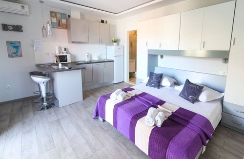 Tucepi Apartment | Studio flat with balcony and sea view Tučepi, Makarska (AS-20886-a)
