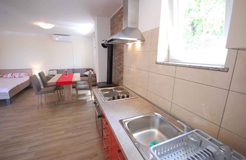 Sveti Vid-Miholjice Apartment | Studio with terrace and barbecue