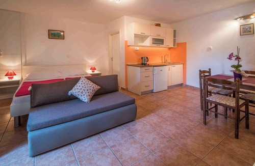 Krk Apartment | Studio with terrace and air conditioning