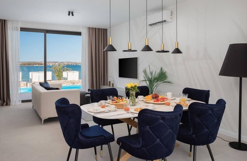 Kraj House | Stunning home in Tkon with private swimming pool, can be inside or outside