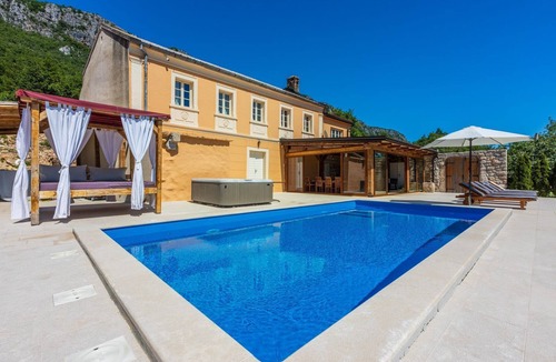 Bribir House | Stunning villa with whirlpool, sea view, billiards, ping-pong, private pool, barbecue