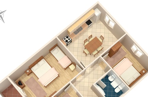 Dvornica Apartment | Three bedroom apartment with terrace and sea view Kanica, Rogoznica (A-1101-a)