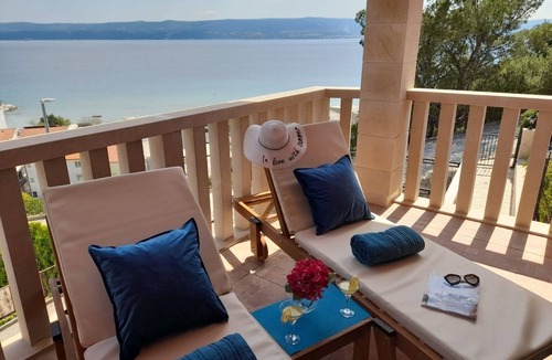Duce Apartment | Two bedroom apartment with terrace and sea view Duće, Omiš (A-23509-a)