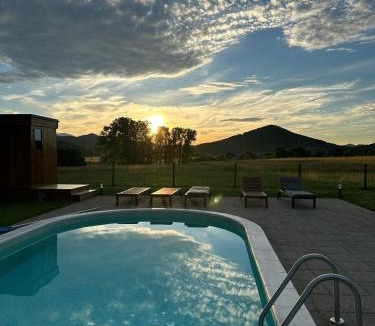 Otocac House | V's place - wooden house with heated pool and outdoor sauna