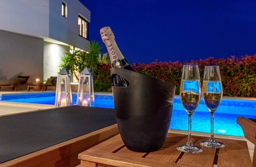 Kastel Sucurac Villa | Villa Adris – A Luxurious Oasis with Heated Pool, Gym & Sauna