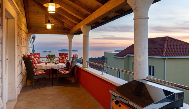Apartments Subrenum - Comfort Two Bedroom Apartment with Terrace and Sea View (A2)