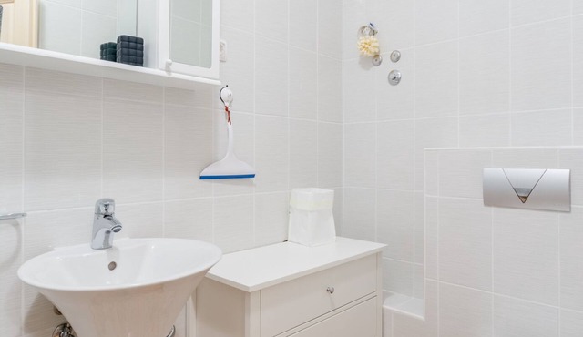 Apartments Villa Kameja - One Bedroom Apartment with Balcony and Sea View (Plavi)