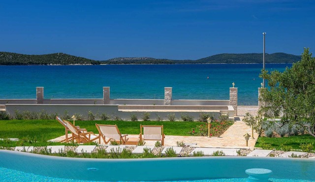 Beachfront Villa Adriatic Z with Pool