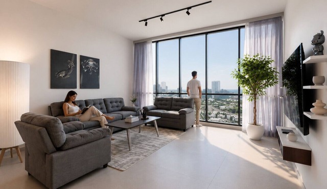 HAVN - High-Floor 2- Bed at Hilliana, Burj View in Dubai