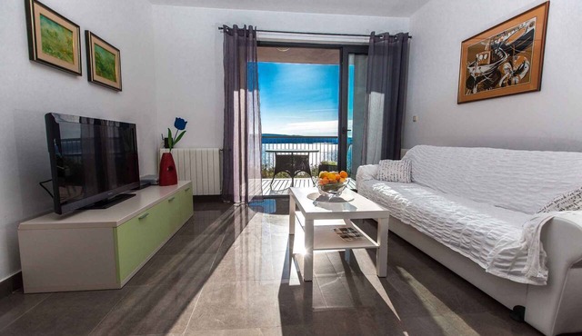 Holiday apartment with air conditioning and sea view in Dramalj