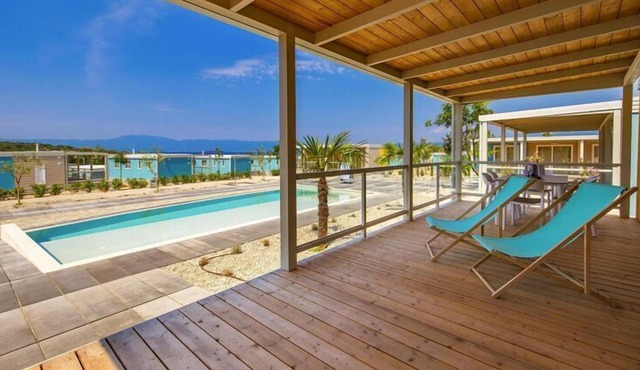 Mobile Homes in Camping Omisalj, island Krk, with swimmingpool