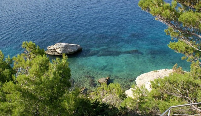 One bedroom apartment with terrace and sea view Marušići, Omiš (A-2741-d) in Mimice