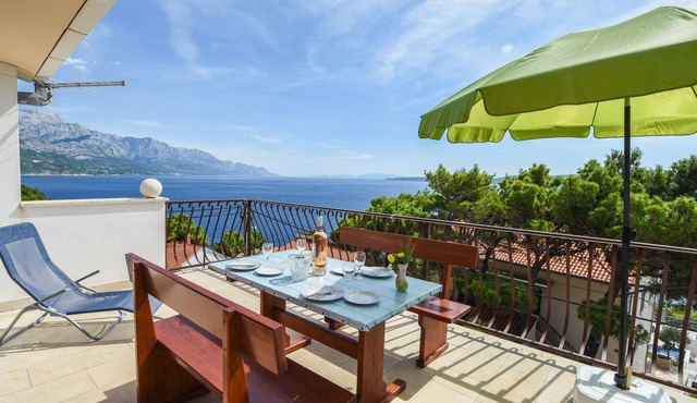 One bedroom apartment with terrace and sea view Marušići, Omiš (A-10012-a) in Mimice