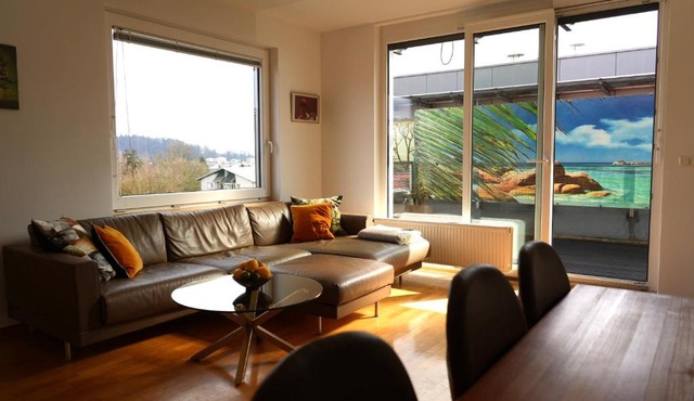 Panoramic Rooftop Suite with Terrace and Parking in Ljubljana