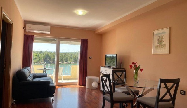 Pool view apartment with balcony in Obrovac in Obrovac