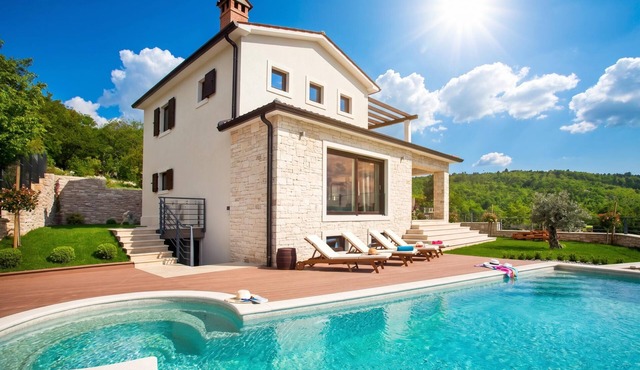 Pool Villa Royal Blue/w Panoramic Sea View, Labin, Croatia