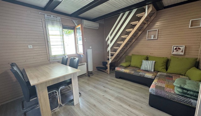 Private wooden house in Terme Čatež - 2 min. to the pool, all year round, dogs OK in Brežice