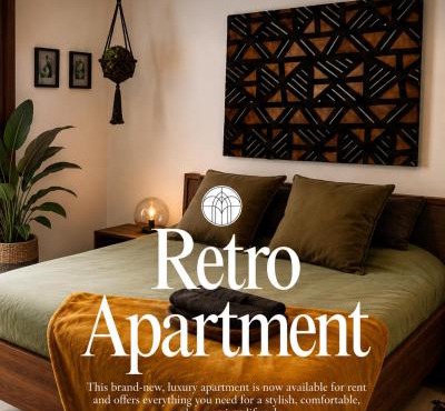 Retro a stylish apartment with a large garden in Tolmin