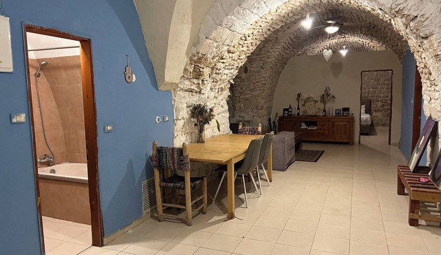 Spacious Family home with huge patio steps above HaAri and amazing view of Meron in Safed