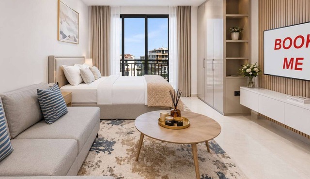 StayShort - Peaceful Studio with Beautiful Palm Views that Sleeps 2 in Palm Jumeirah